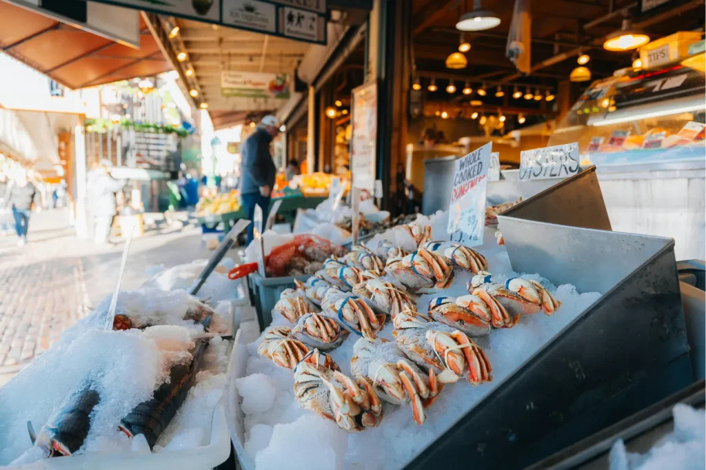 Seafood Display at Pike Place Market